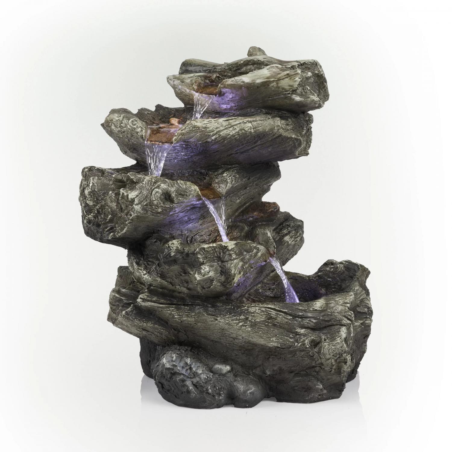 Alpine Corporation Rainforest 5-Tier Fountain with LED Light - Image 2