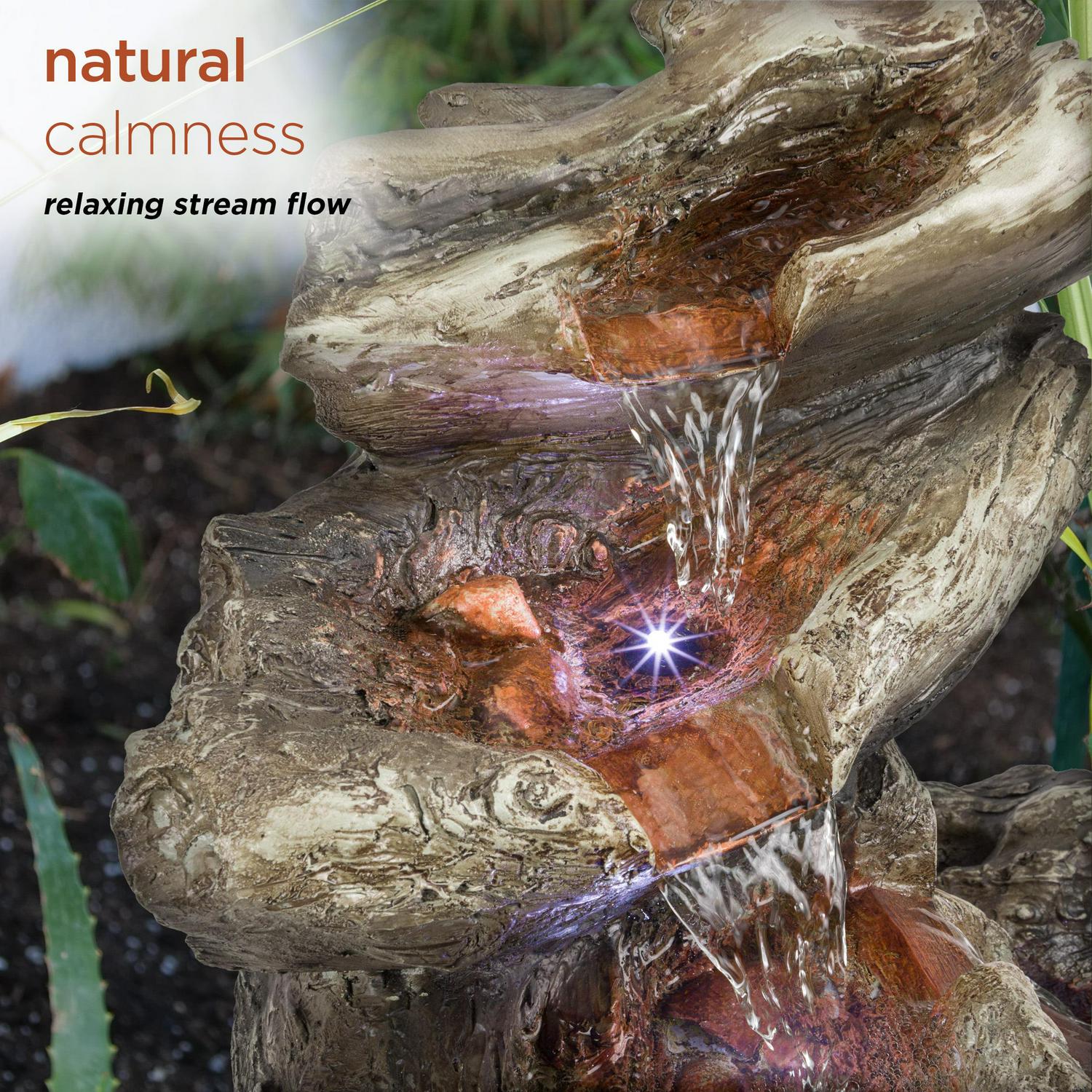 Alpine Corporation Rainforest 5-Tier Fountain with LED Light - Image 7