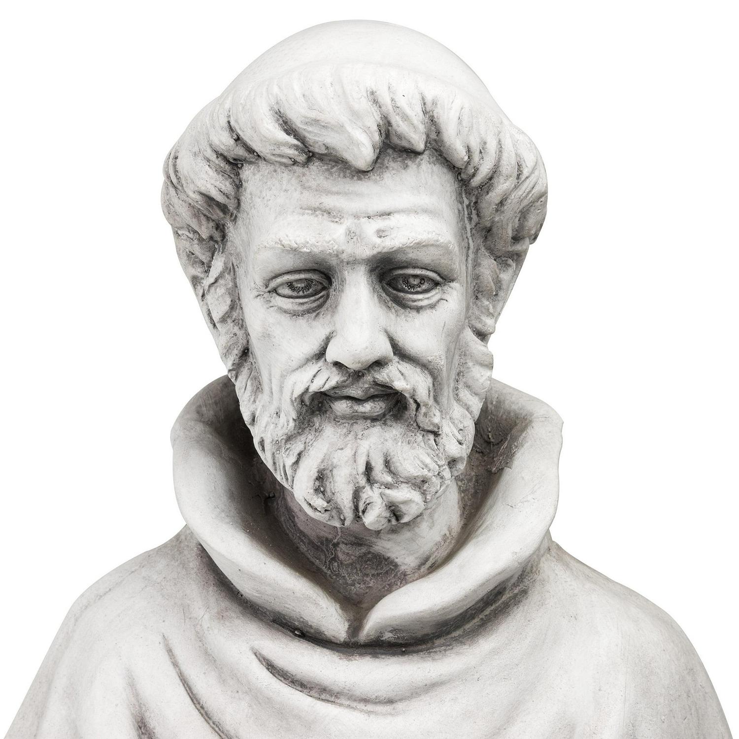 Alpine Gray Fiberglass 31 in. H St. Francis Statue - Image 4