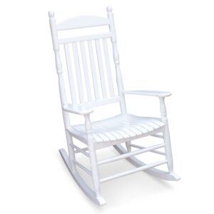 Alston Solid Wood Porch Rocking Chair White Finish