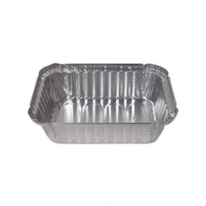 Aluminum Closeable Containers 1.5 lb Deep Oblong, 7.06 x 5.13 x 1.93, Silver, 500/Carton