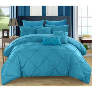 Alvatore Pinch Pleated Bed in a Bag Comforter Set