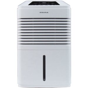 Amana 48 Pt 1,800 Sq Ft Dehumidifier in White - Adjustable Humidistat, Automatic Shut-off