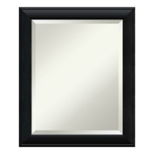 Amanti Art Nero Black Beveled Wood Wall Mirror 23.5 x 19.5 in.