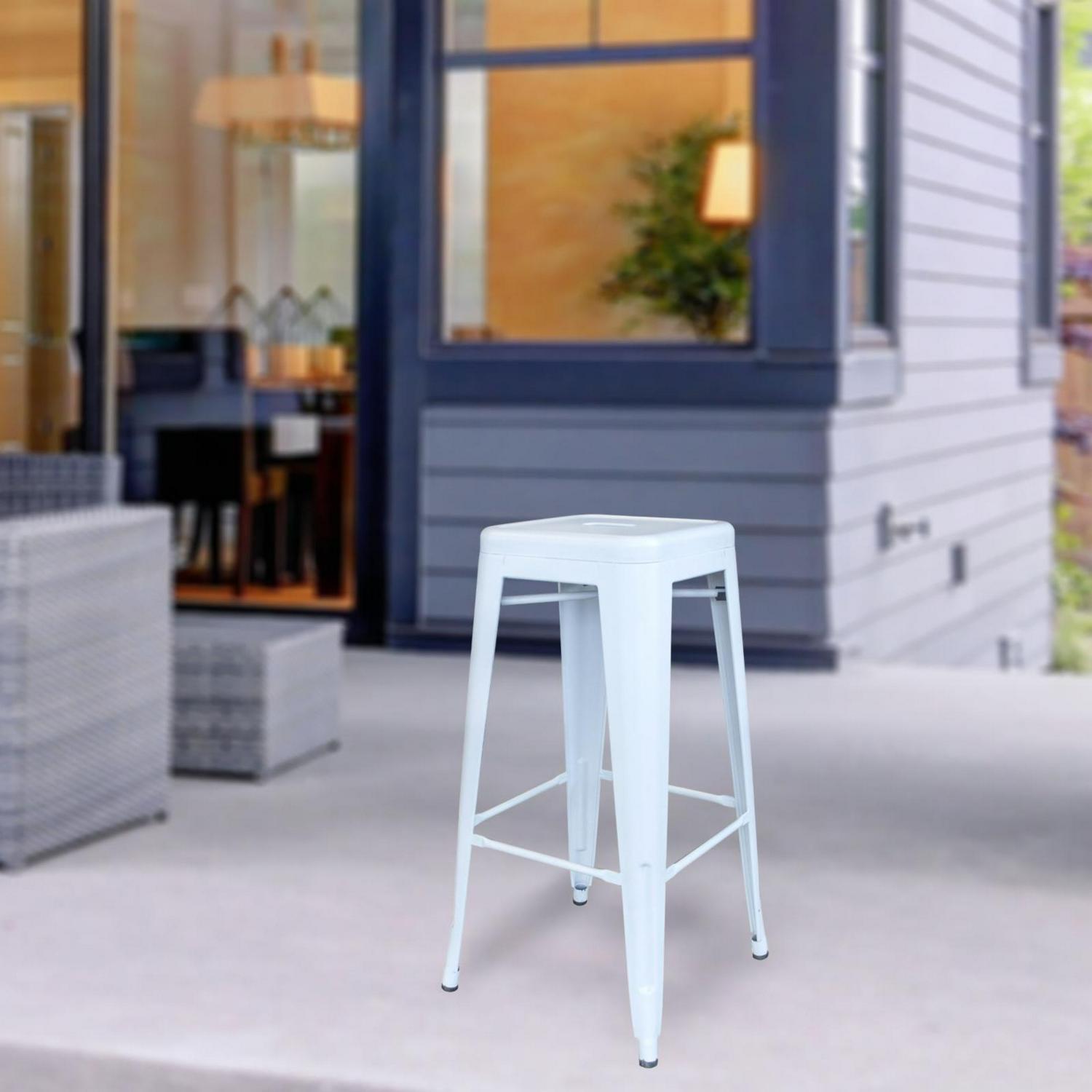 AmeriHome Indoor/Outdoor 30 inch Metal Bar Stool Set - 4 Piece - Image 10