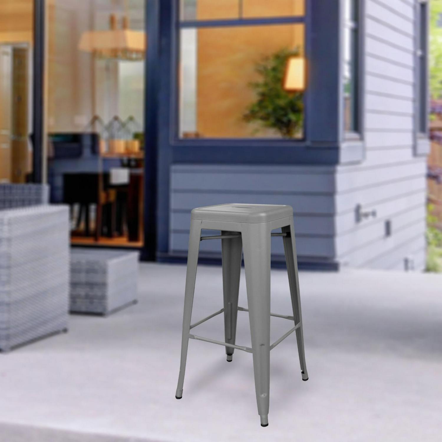 AmeriHome Indoor/Outdoor 30 inch Metal Bar Stool Set - 4 Piece - Image 11