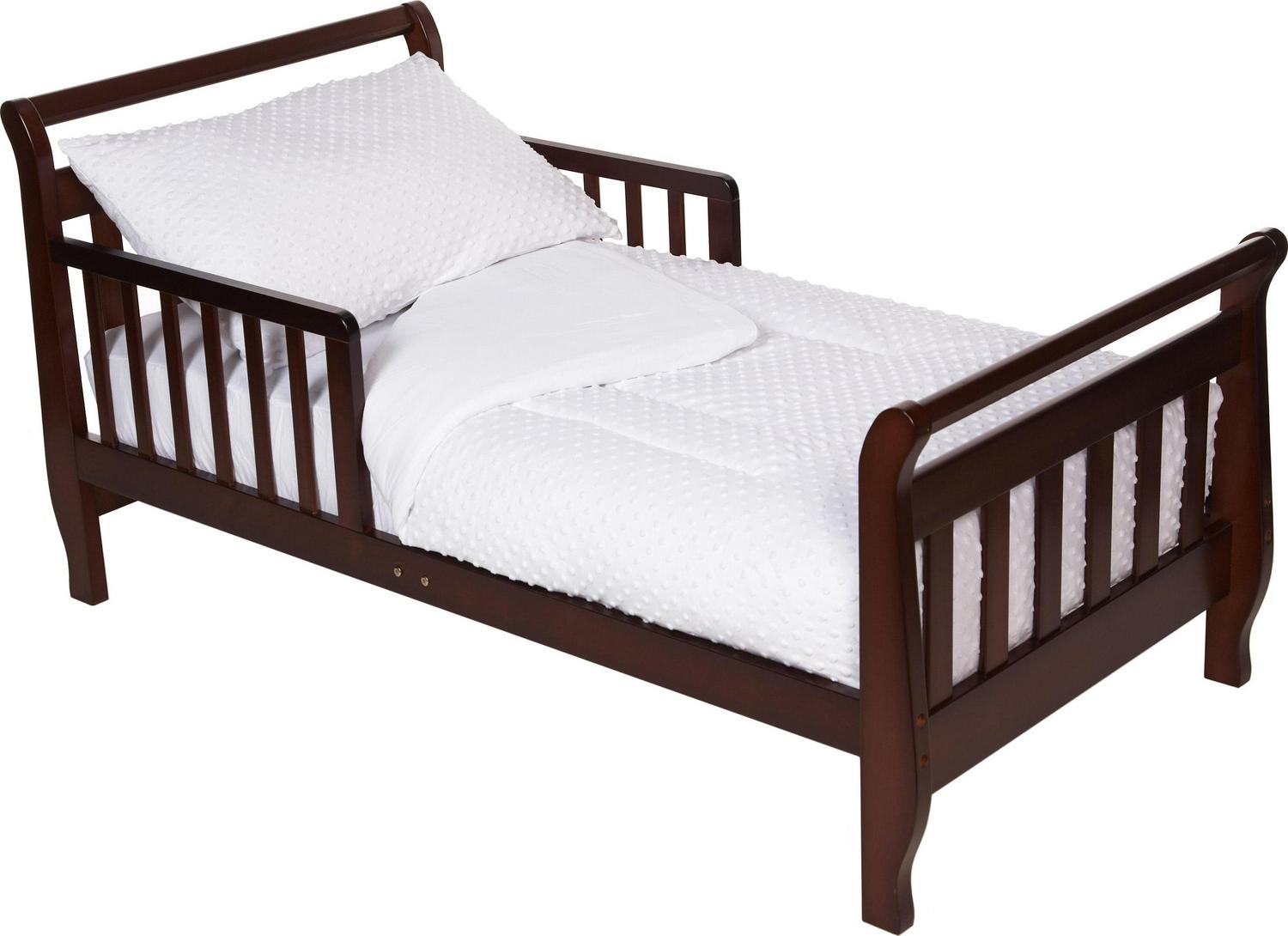 American Baby Company Heavenly Soft Minky Dot Chenille Toddler Bedding Set, White, 4 Piece, for Boys and Girls - Image 4