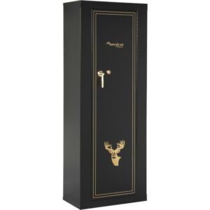 American Furniture Classics Model 910, 10 Gun Safes Metal Cabinet for Long Guns with Key Lock