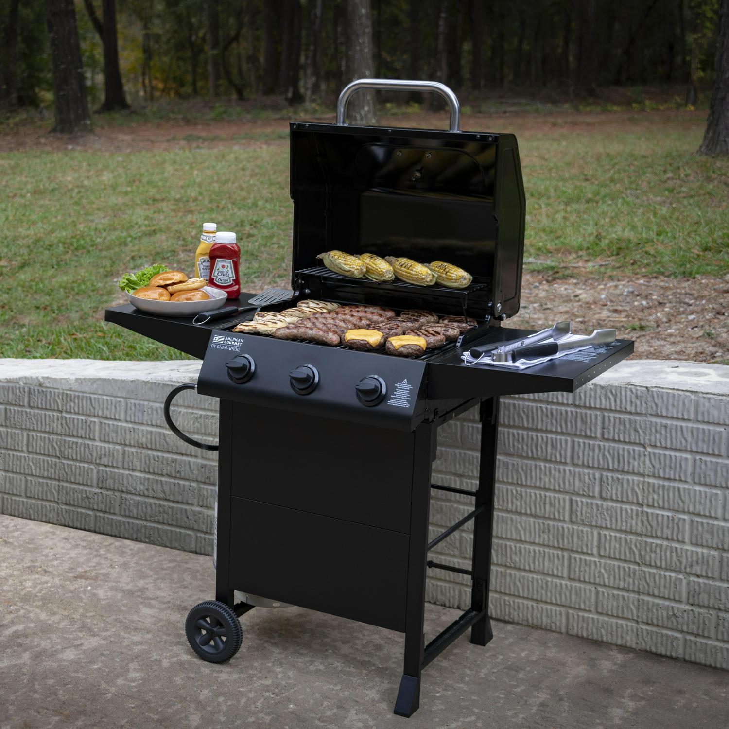 American Gourmet by Char-Broil 3-Burner Cart Liquid Propane (LP) Gas Grill - Image 9