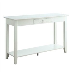 American Heritage Console Table with Drawer, White