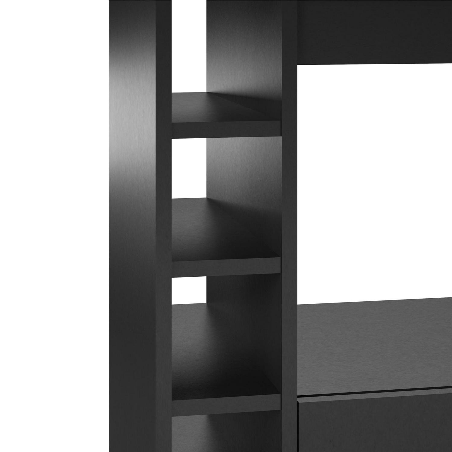 Williams Kitchen Island Microwave Cart with Rolling Casters, Black - Image 6