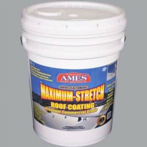 Ames Maximum-Stretch, White Elastomeric Roof Coating, 5 Gal