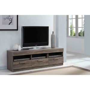Amiable TV Stand Rustic Oak Brown - Saltoro Sherpi