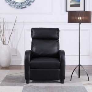 Anabelle Black PVC Recliner