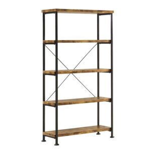 Analiese 4-shelf Bookcase Antique Nutmeg