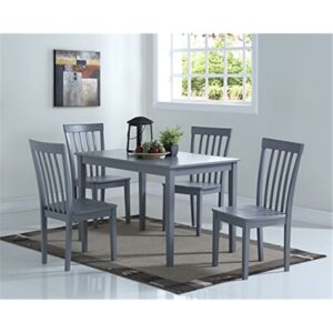 Angel Line 5-Piece Kayla Dining set-Color:Gray