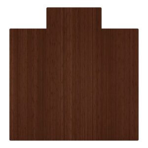 Bamboo Roll-Up Chairmat, 55" x 57", with lip