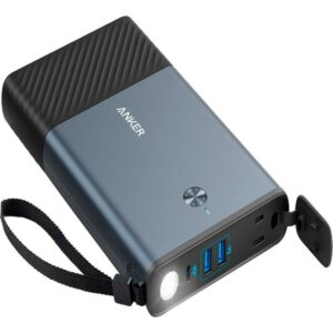 Anker Powerhouse 90, 87.6Wh Portable Charger with 100W AC Outlet/45W USB-C Power Delivery Port, Portable Power Bank for iPhone, Samsung Galaxy, iPad, MacBook, and More