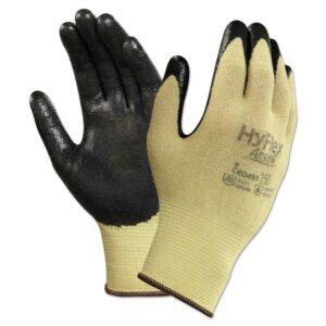 AnsellPro 205575 HyFlex Kevlar/Nitrile CR Gloves - Size 7, Yellow/Black (24/Pack)