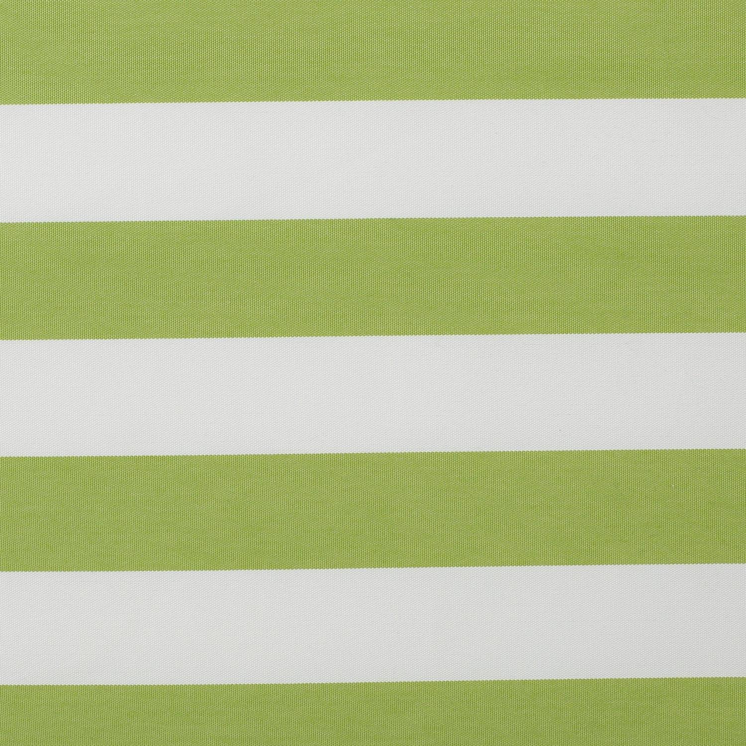 Anthony Outdoor Water Resistant Chaise Lounge Cushions, Set of 2, Green and White Strip - Image 3