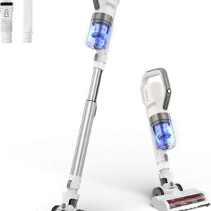 Aposen Stick Cordless Vacuum Cleaner, 21Kpa Suction for Carpet, Hard Floors, Pet Hair, White
