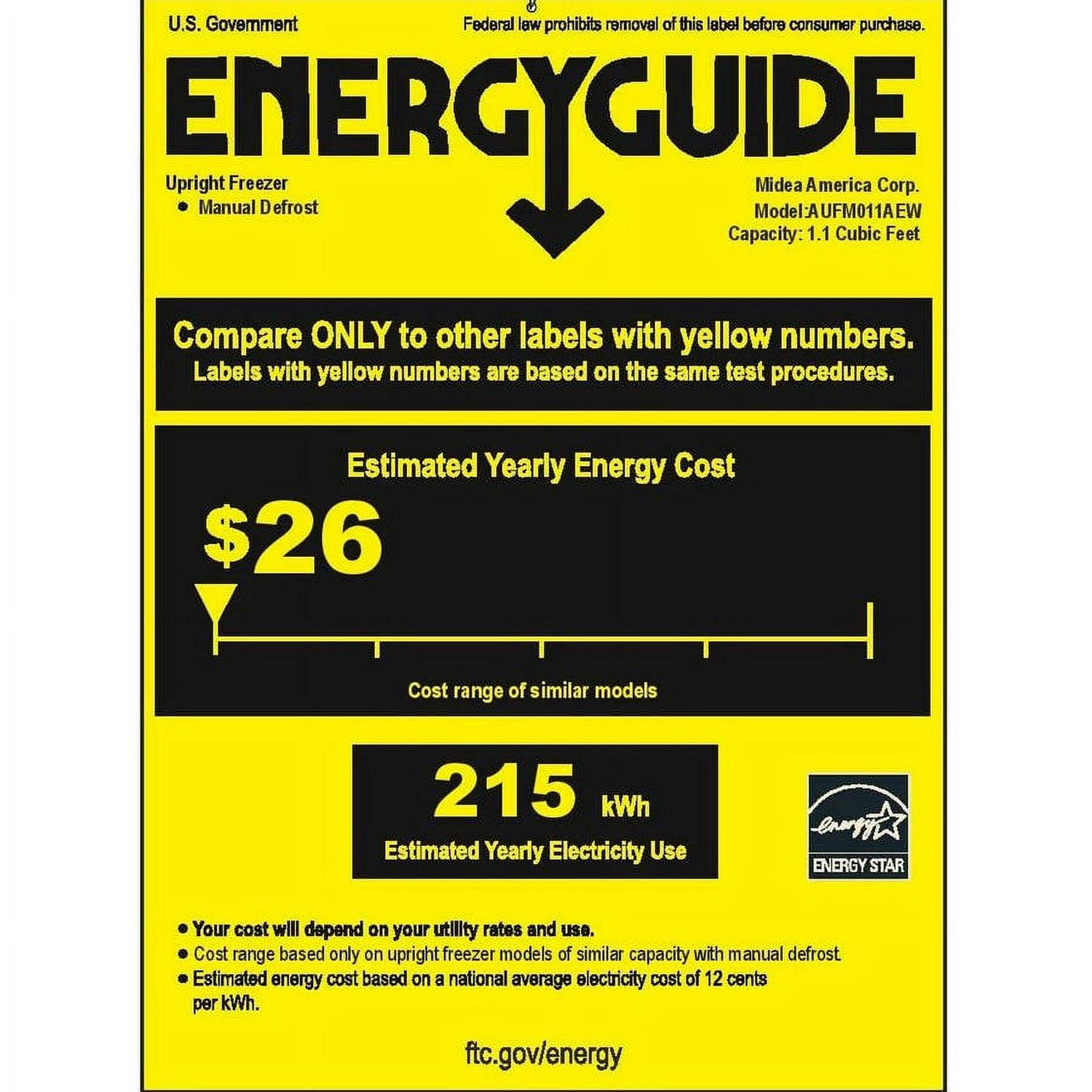 Arctic King 1.1 Cu ft Upright Freezer, White, AUFM011AEW - Image 5
