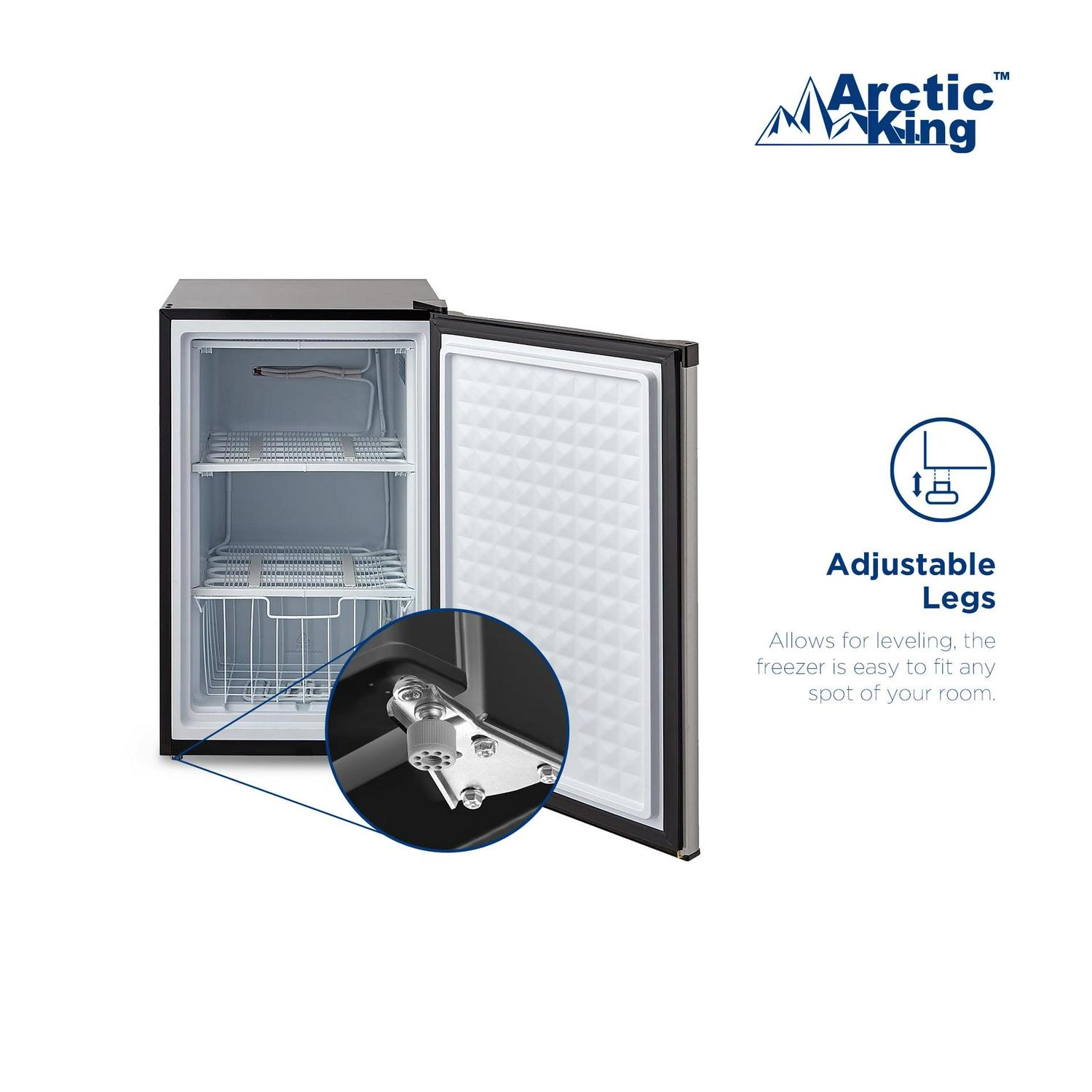 Arctic King 3.0 Cu ft Upright Freezer Stainless Steel Door, E-Star - Image 6