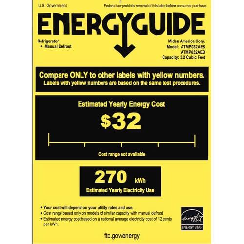 Arctic King 3.2 Cu ft Two Door Mini Fridge with Freezer, Stainless Steel, E-Star - Image 20