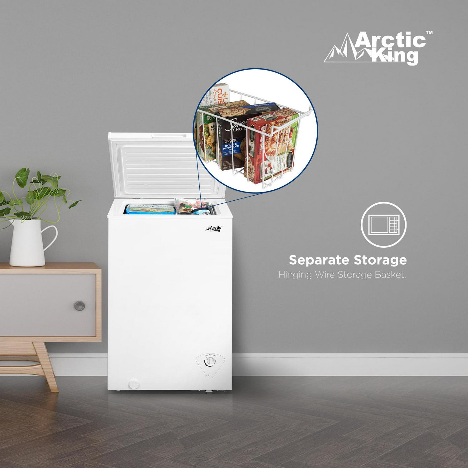 Arctic King 3.5 Cu.ft Chest Freezer, White - Image 6