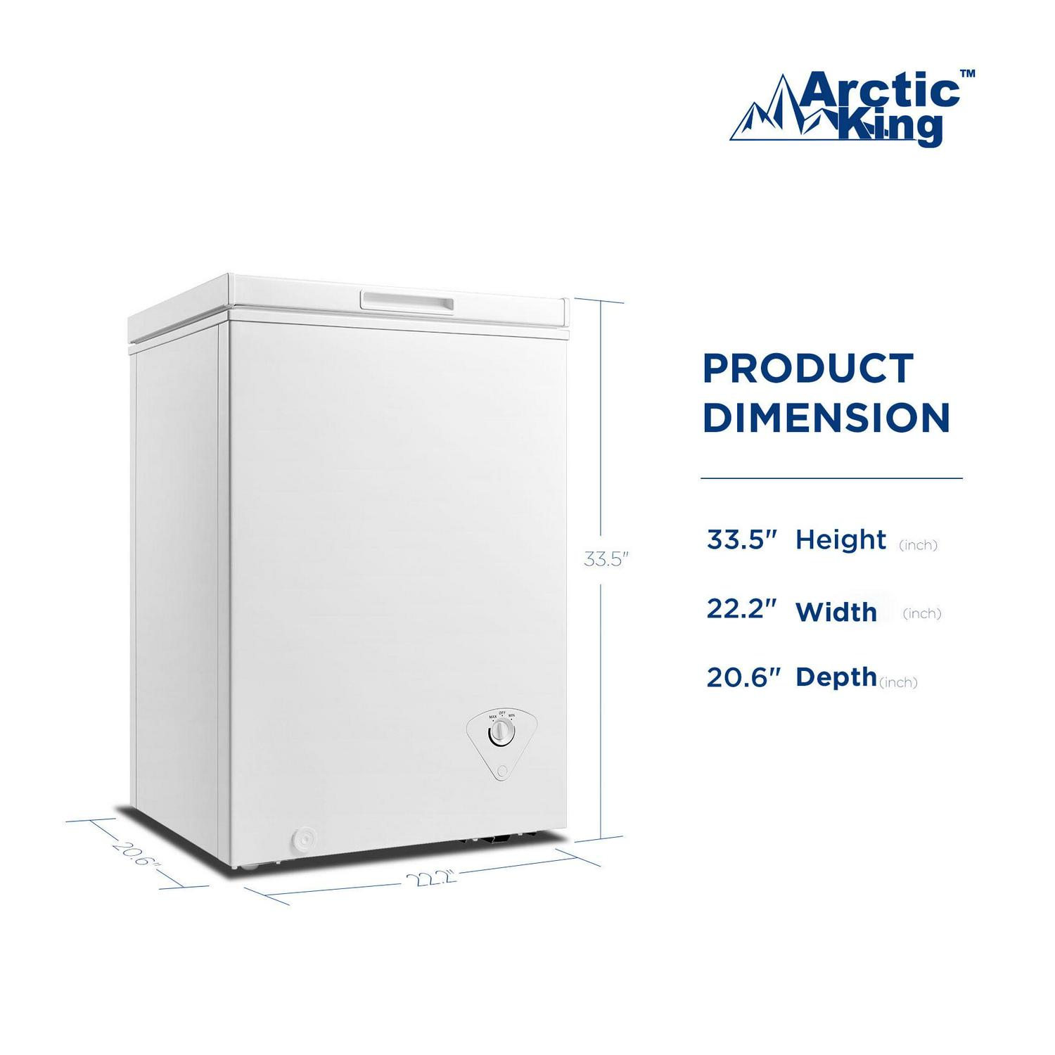 Arctic King 3.5 Cu.ft Chest Freezer, White - Image 5