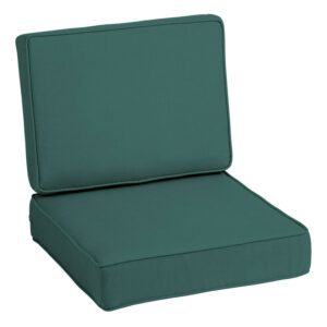 Arden Selections ProFoam Essentials Outdoor Deep Seating Cushion Set 24 x 24, Peacock Blue Green Texture