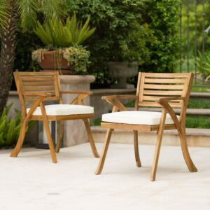 Christopher Knight Home Hermosa Outdoor Acacia Wood Dining Chair (Set of 2) by - N/A Teak