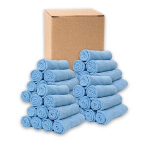 Arkwright Microfiber Gym Towels - Soft Quick Dry Hand Towel - 16 x 27 in. - (Bulk Case of 180) Blue
