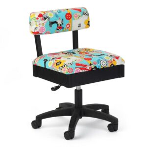 Arrow Adjustable Height Swivel Sewing and Craft Chair, Multiple Fabric