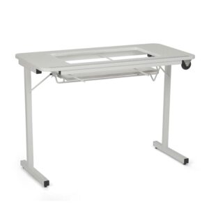 Arrow Cabinets 611 Gidget II Portable Sewing, Cutting and Craft Table with Lift, White