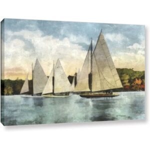 ArtWall Kevin Calkins "Yachting in Autumn" Gallery-Wrapped Canvas