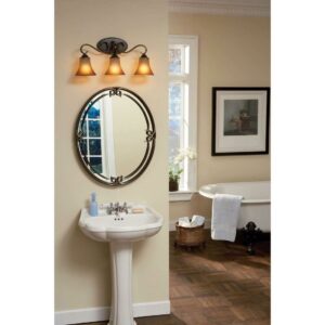 Ashley Harbour Small Oval Wall Mirror, Bronze