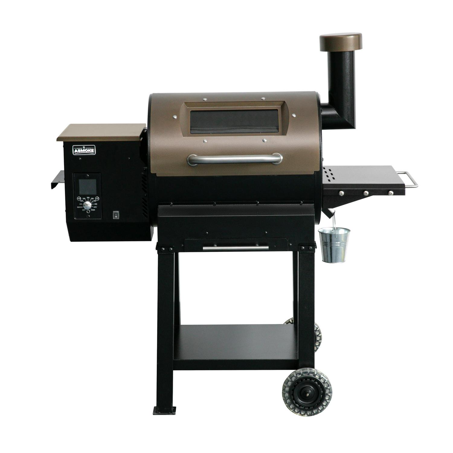 ASMOKE Wood Pellet Grill Smoker 515 sq. in., Bronze - Image 2