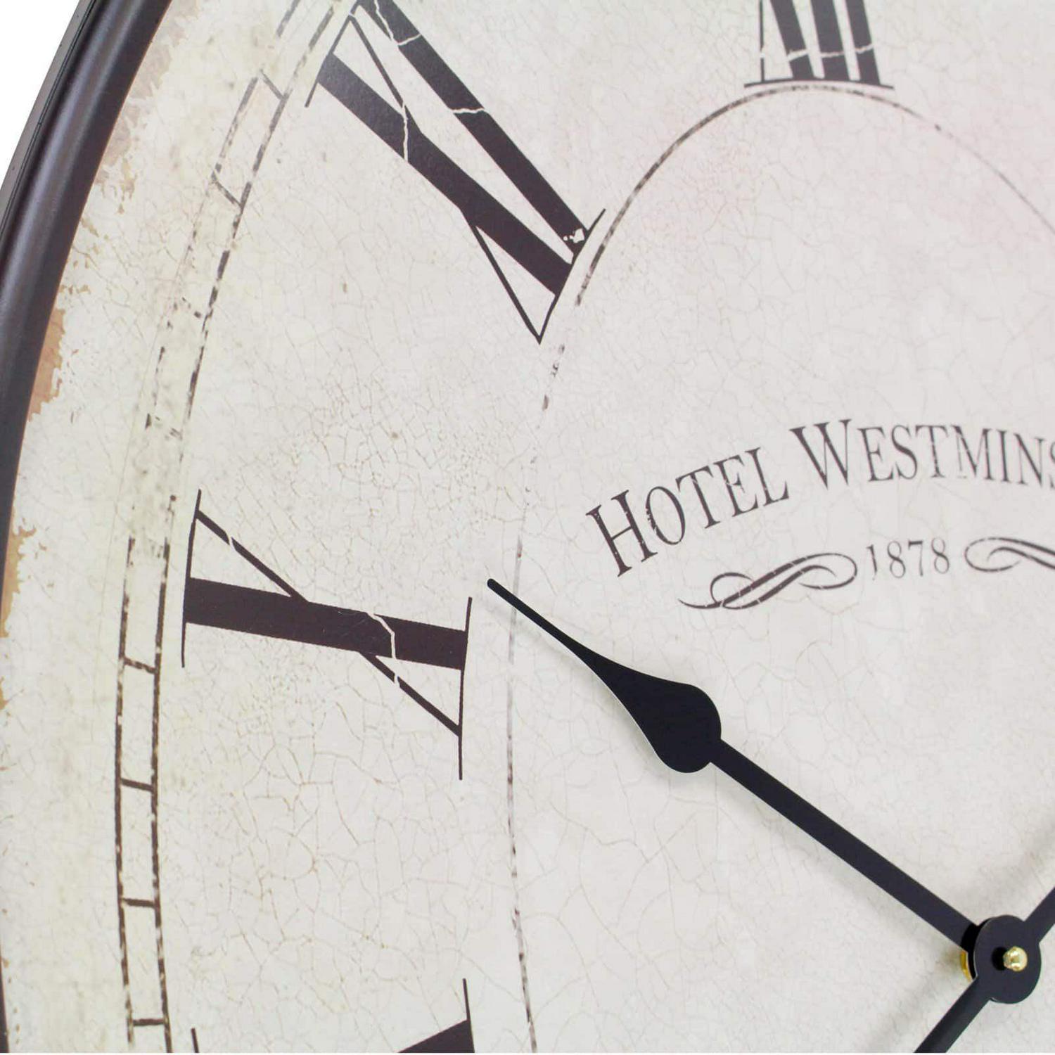 Aspire Home Accents Ines Large Oval Wall Clock - 36"H x 23.5"W x 1.5"D - Image 4