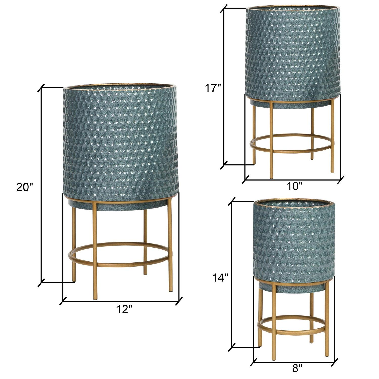 Aspire Home Accents Luca Modern Metal Planters (Set of 3) - Image 6