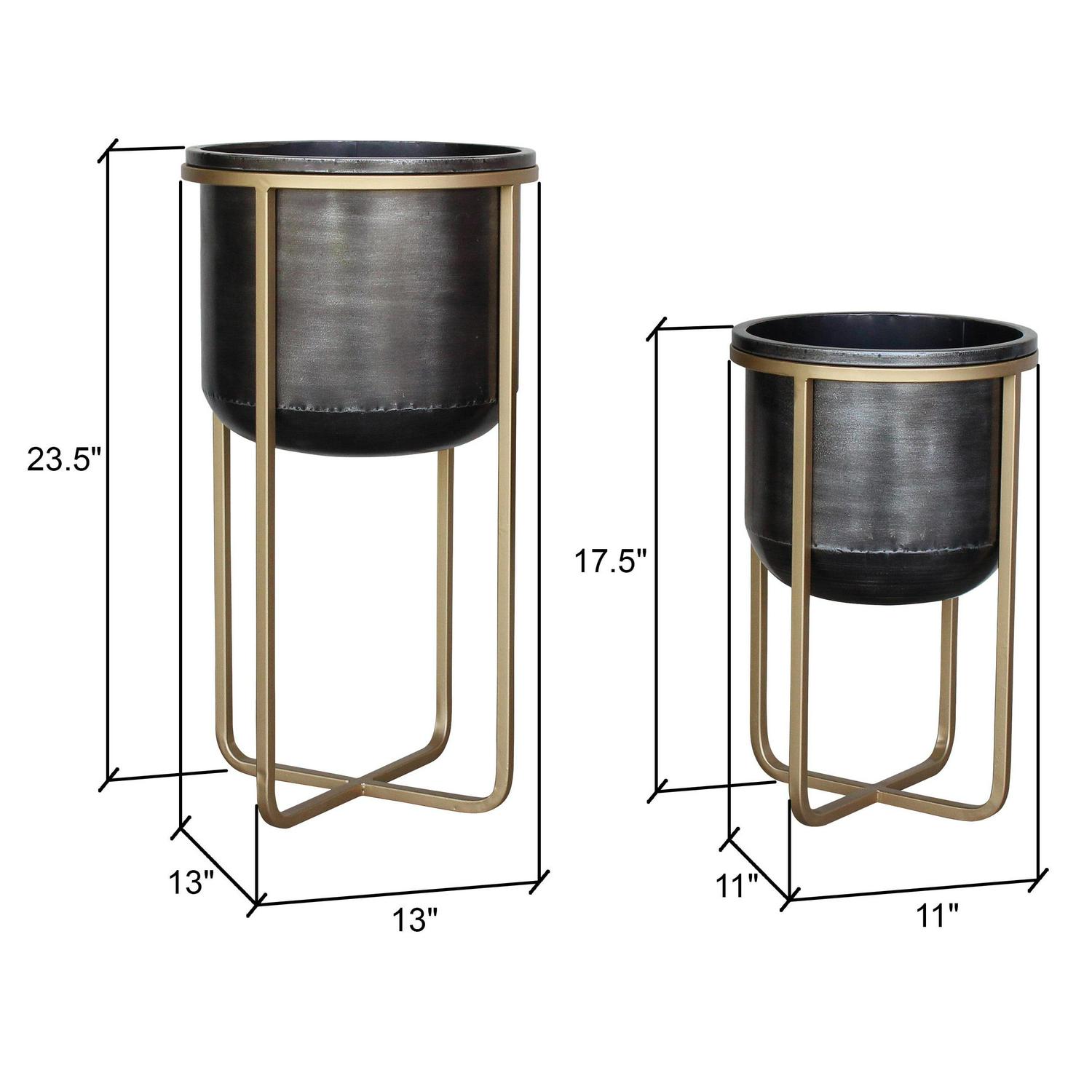 Aspire Home Accents Rizzy Mid Century Planters - Set of 2 - Image 5