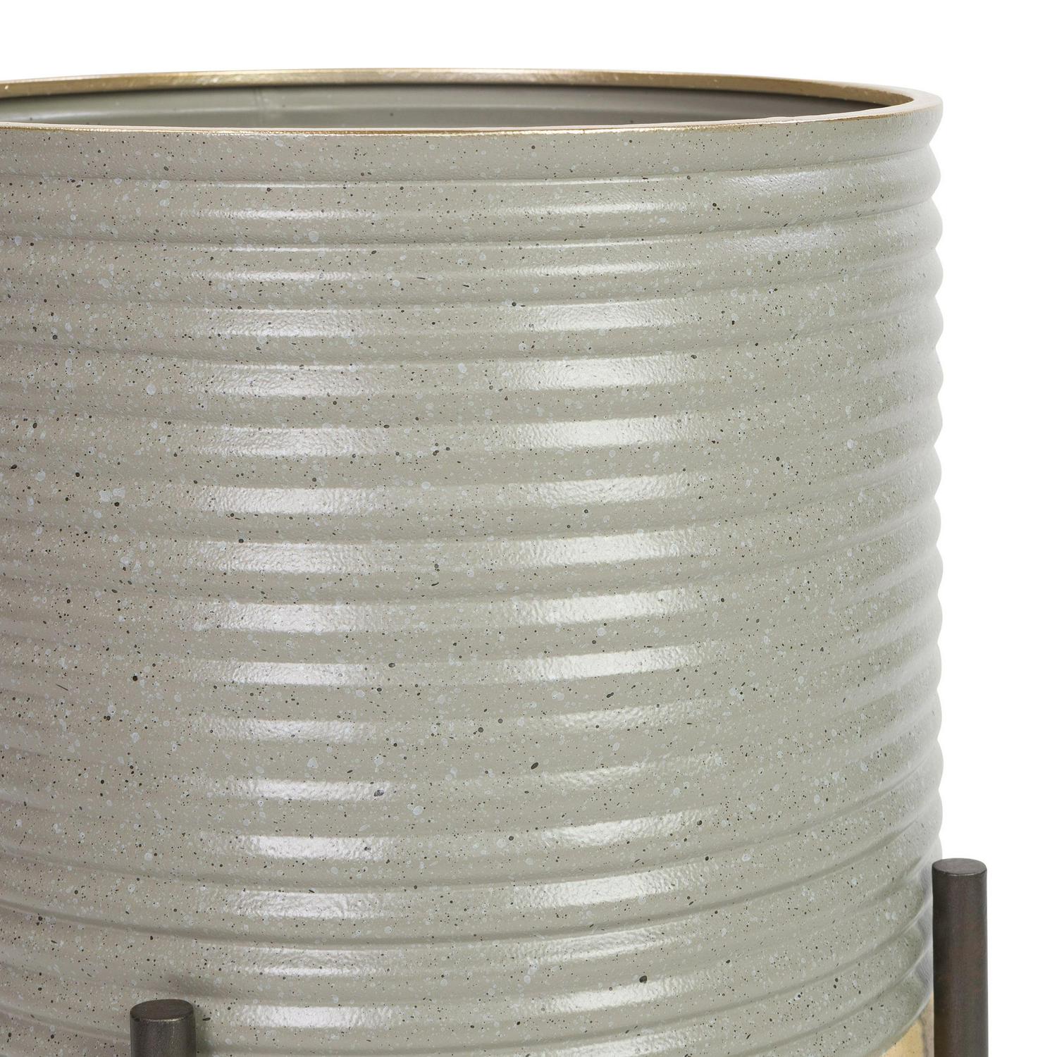 Aspire Home Accents Mason Industrial Metal Modern Planters (Set of 2) - Image 4