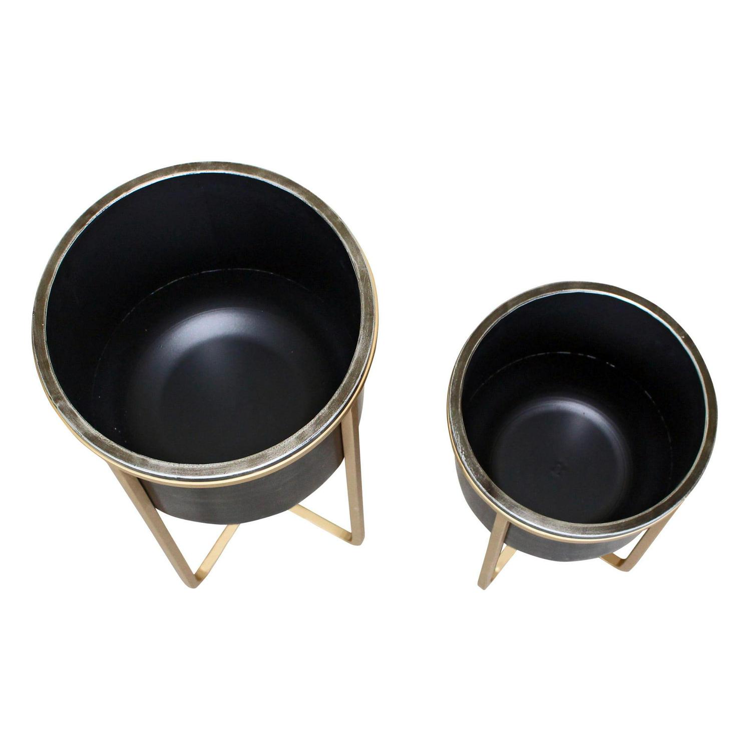 Aspire Home Accents Rizzy Mid Century Planters - Set of 2 - Image 4