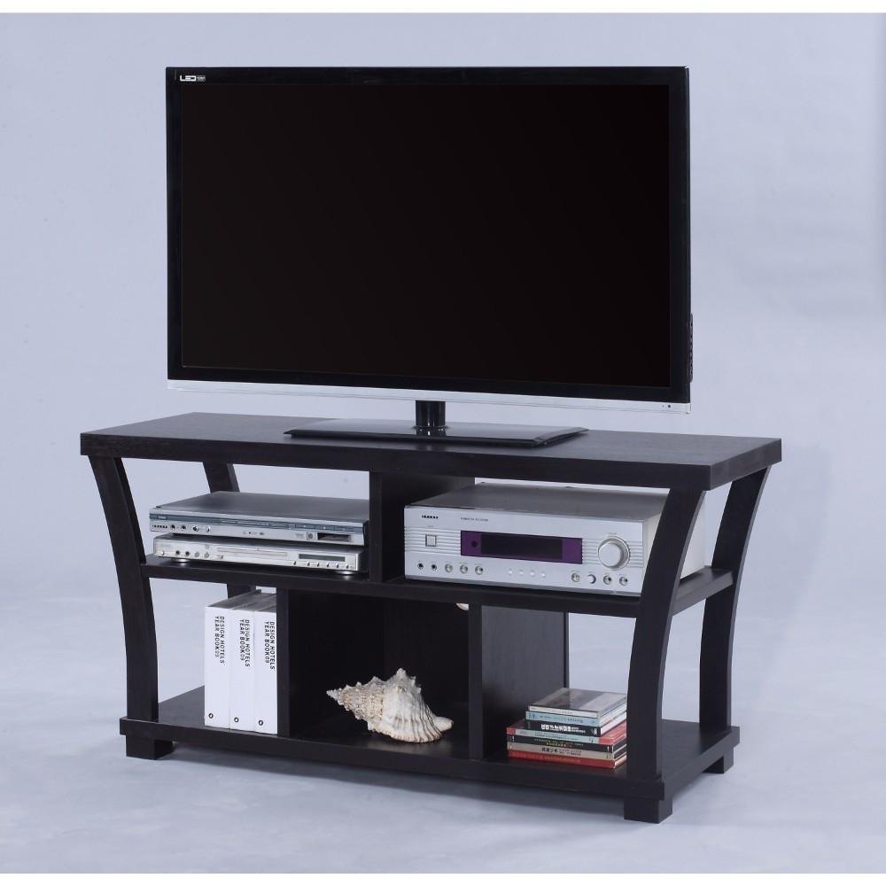 Astonishing Entertainment TV Stand, Black- Saltoro Sherpi - Image 2