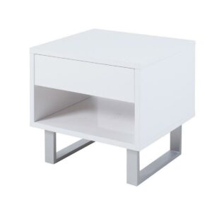 Atchison 1-drawer End Table High Glossy White