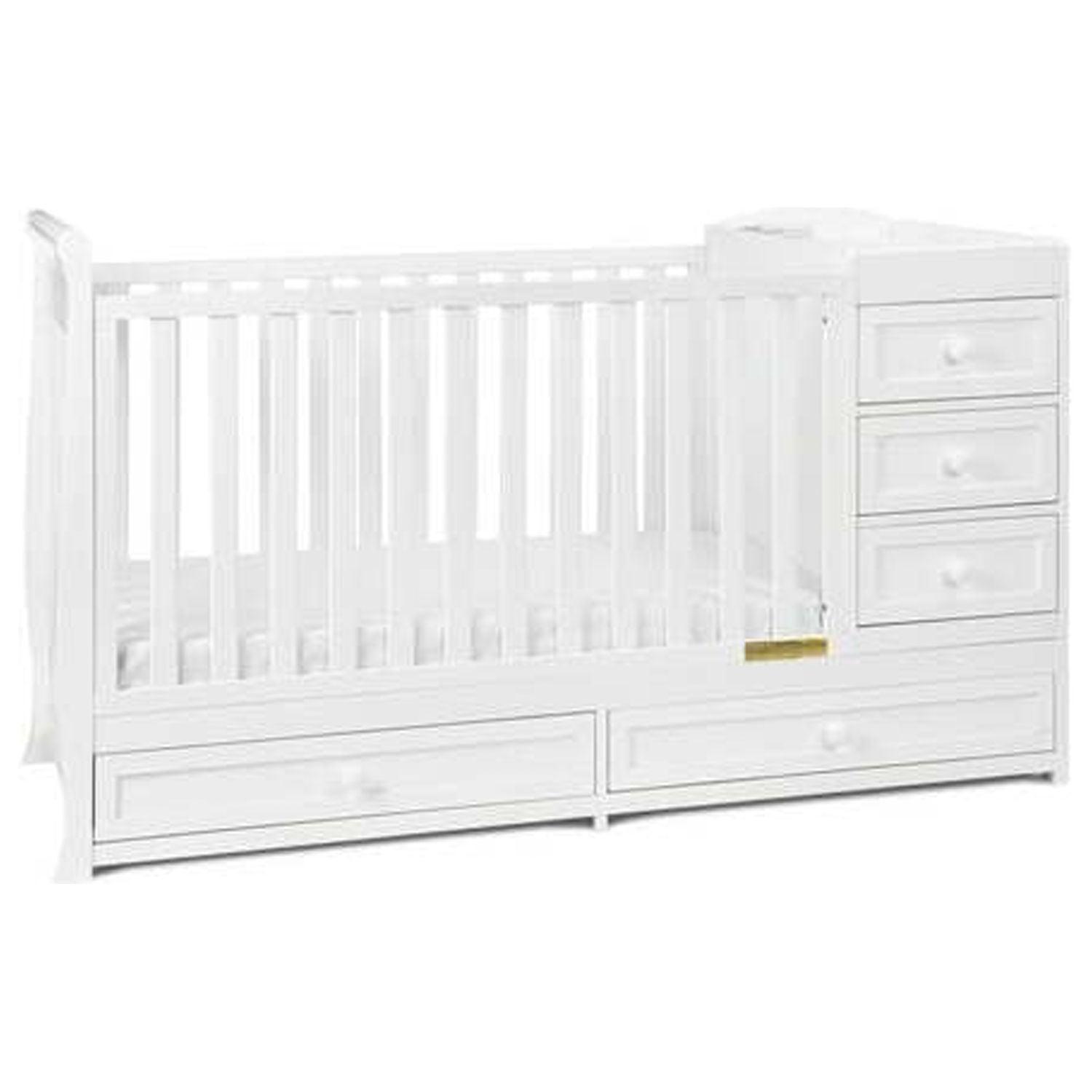AFG Daphne 2 in 1 Convertible Crib and Changer White - Image 2