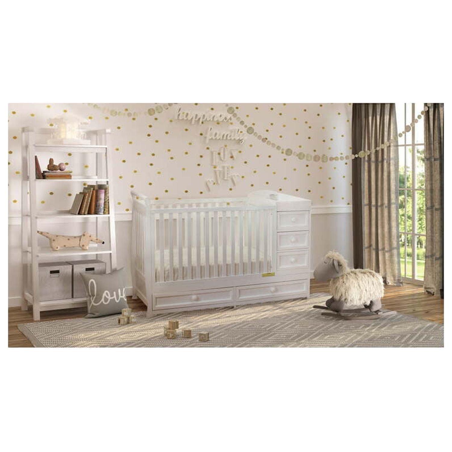 AFG Daphne 2 in 1 Convertible Crib and Changer White - Image 6