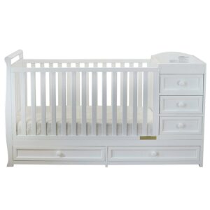 AFG Daphne 2 in 1 Convertible Crib and Changer White
