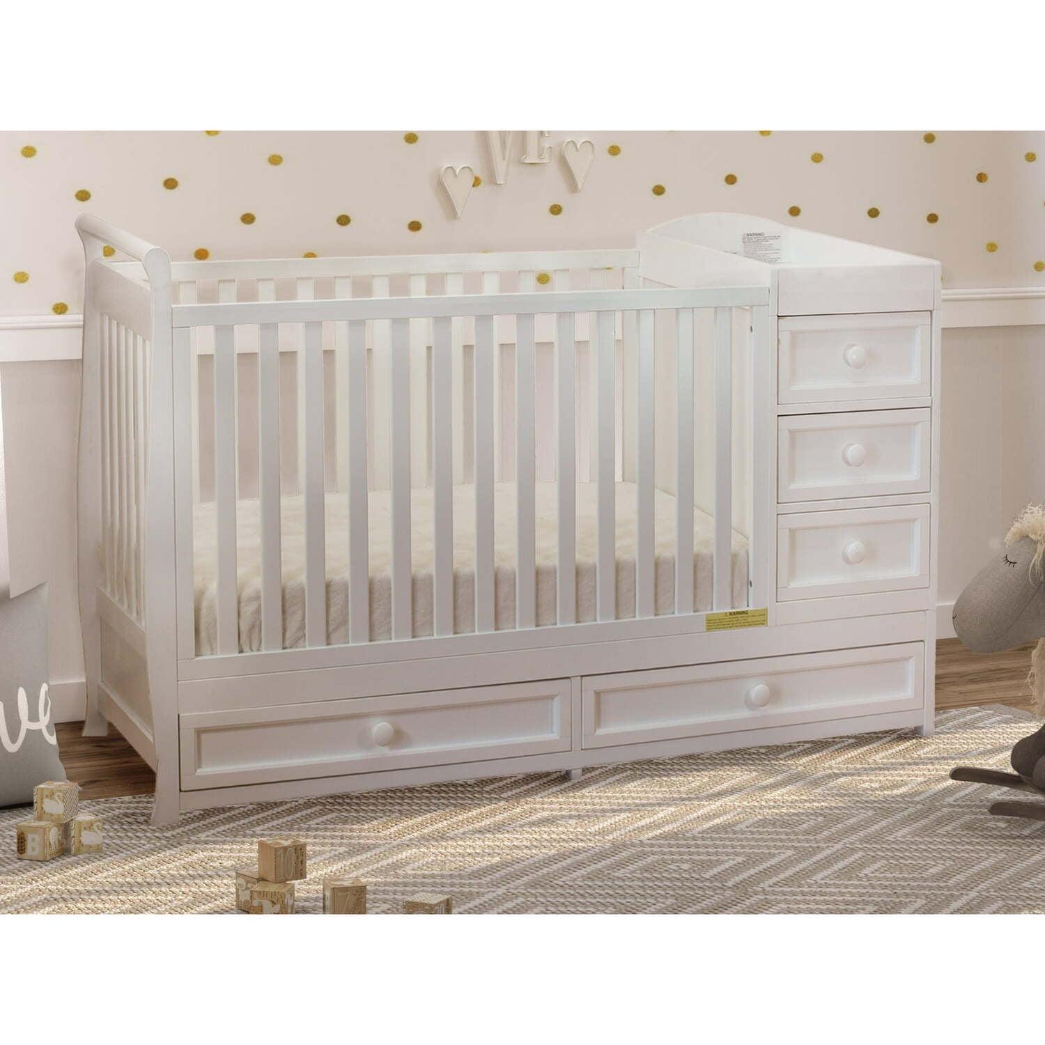 AFG Daphne 2 in 1 Convertible Crib and Changer White - Image 7
