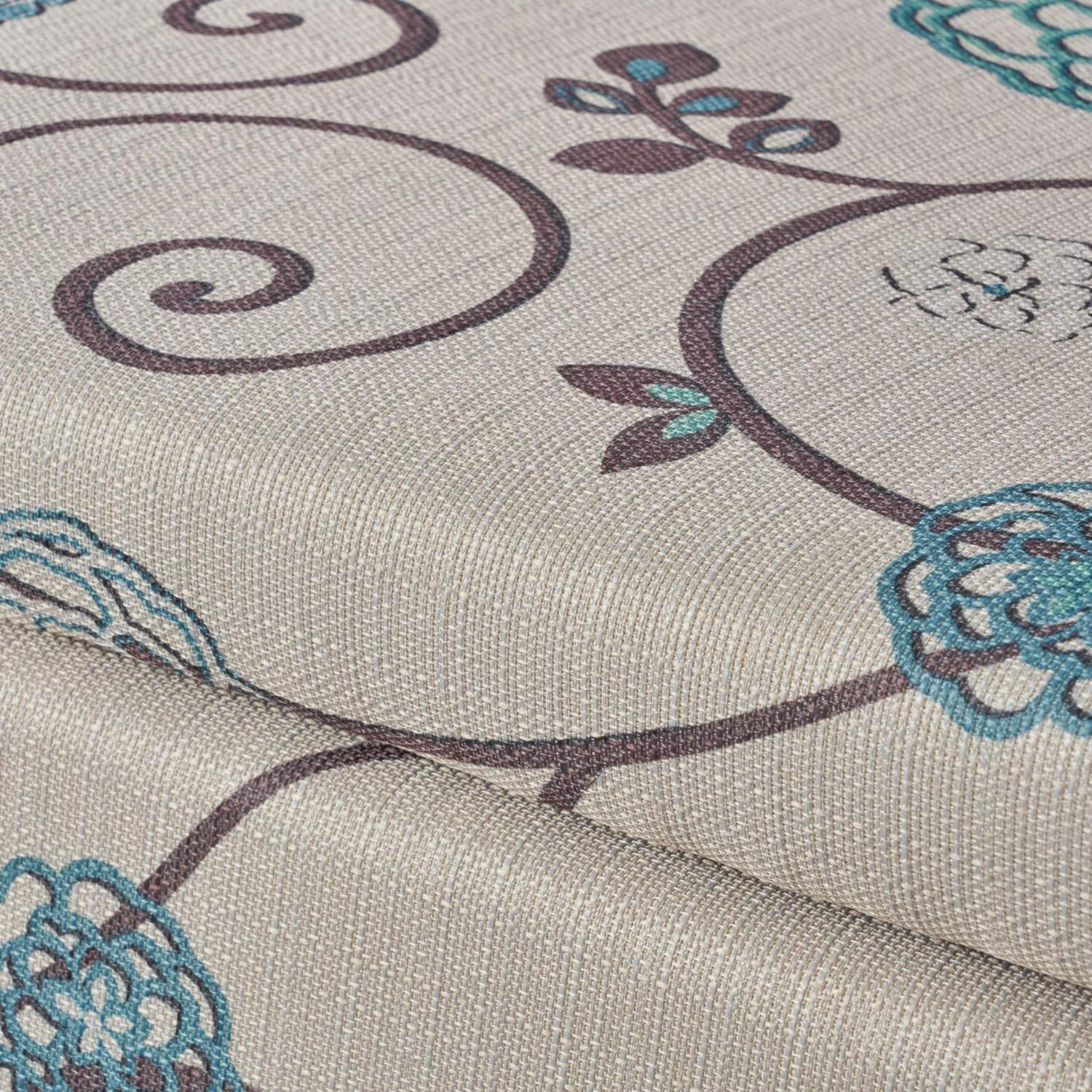 Atlantic Contemporary Fabric Upholstered Storage Ottoman - Image 6